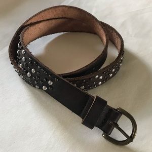 J. Crew Stud Embellished Western Boho Leather Belt